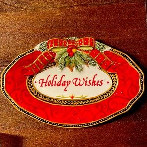 Fitz and Floyd Damask Holiday Tray